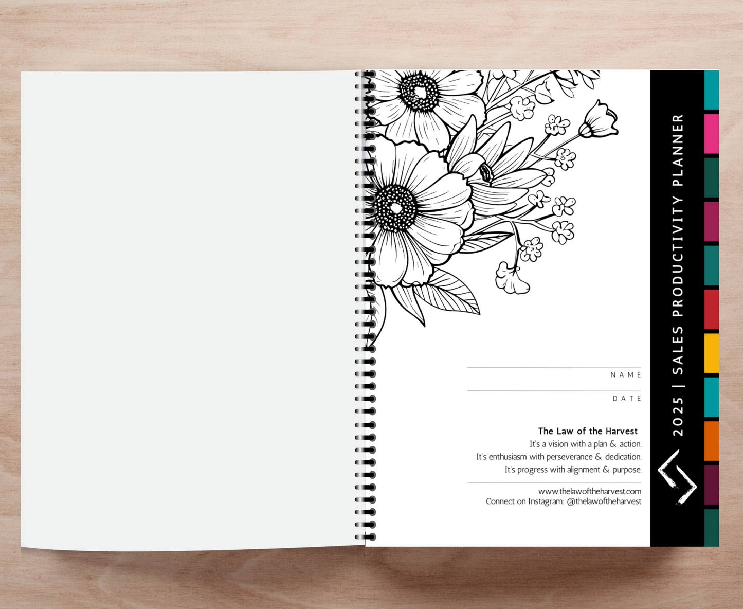 2025 Sales Productivity Planner (Colorful Floral Design)
