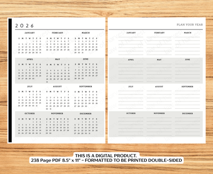 2026 Sales Productivity Planner (PRINTABLE DIGITAL VERSION)