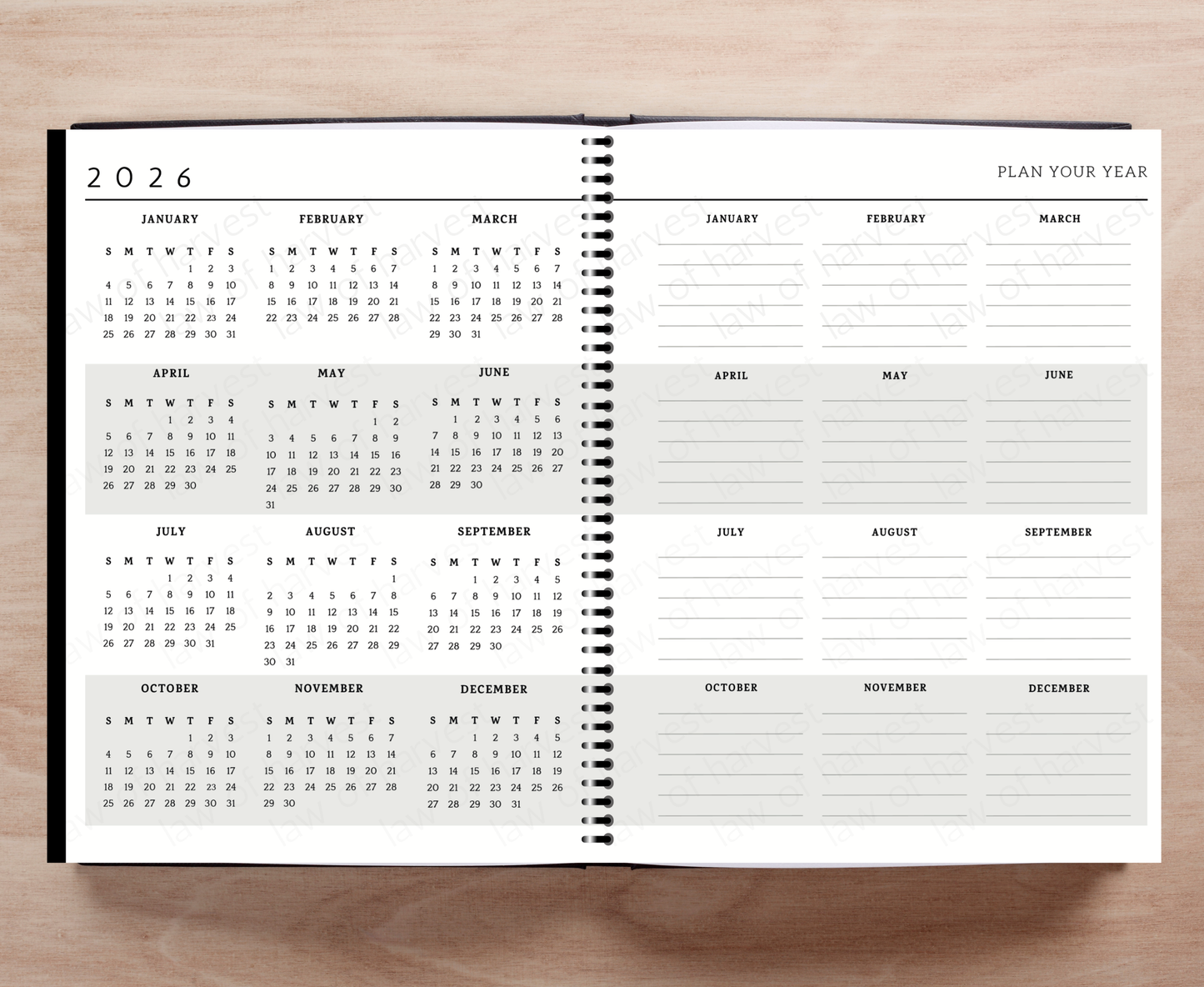 2026 Sales Productivity Planner with Weekly To-Do
