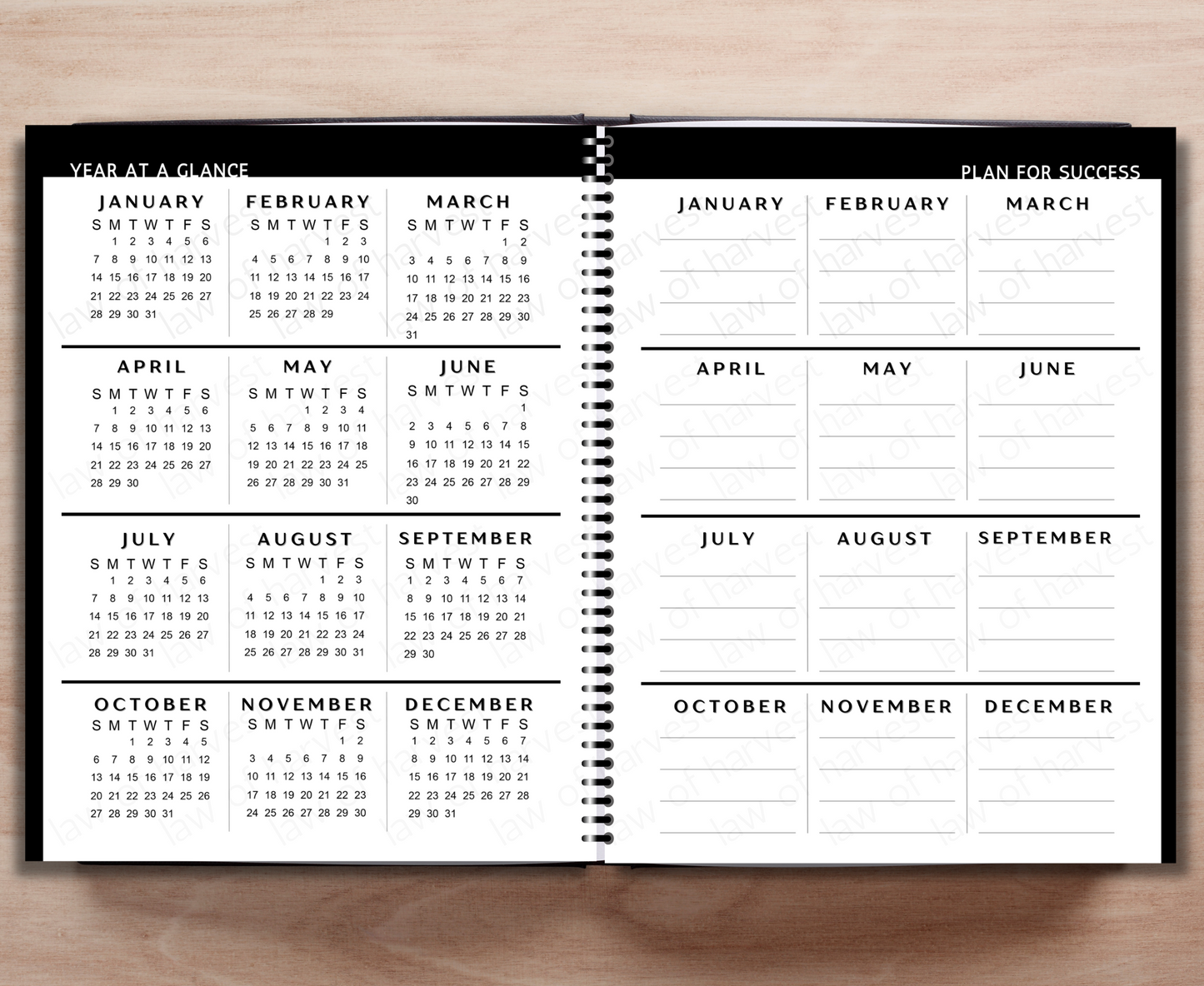 2024 Weekly To-Do (Black & White)