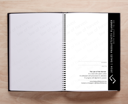 2026 Sales Productivity Planner with Weekly To-Do