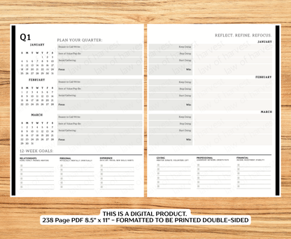 2026 Sales Productivity Planner (PRINTABLE DIGITAL VERSION)