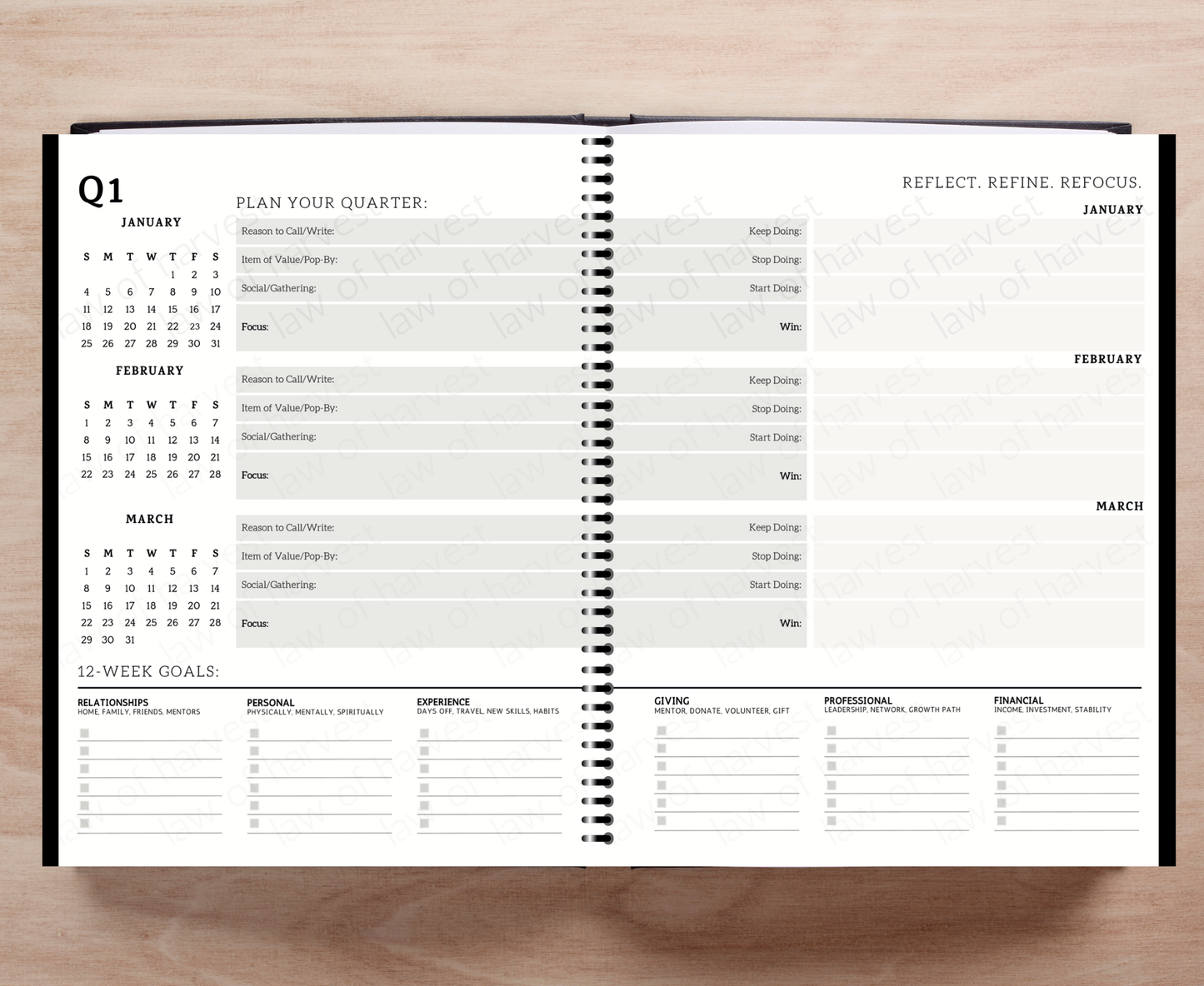 2026 Sales Productivity Planner with Weekly To-Do