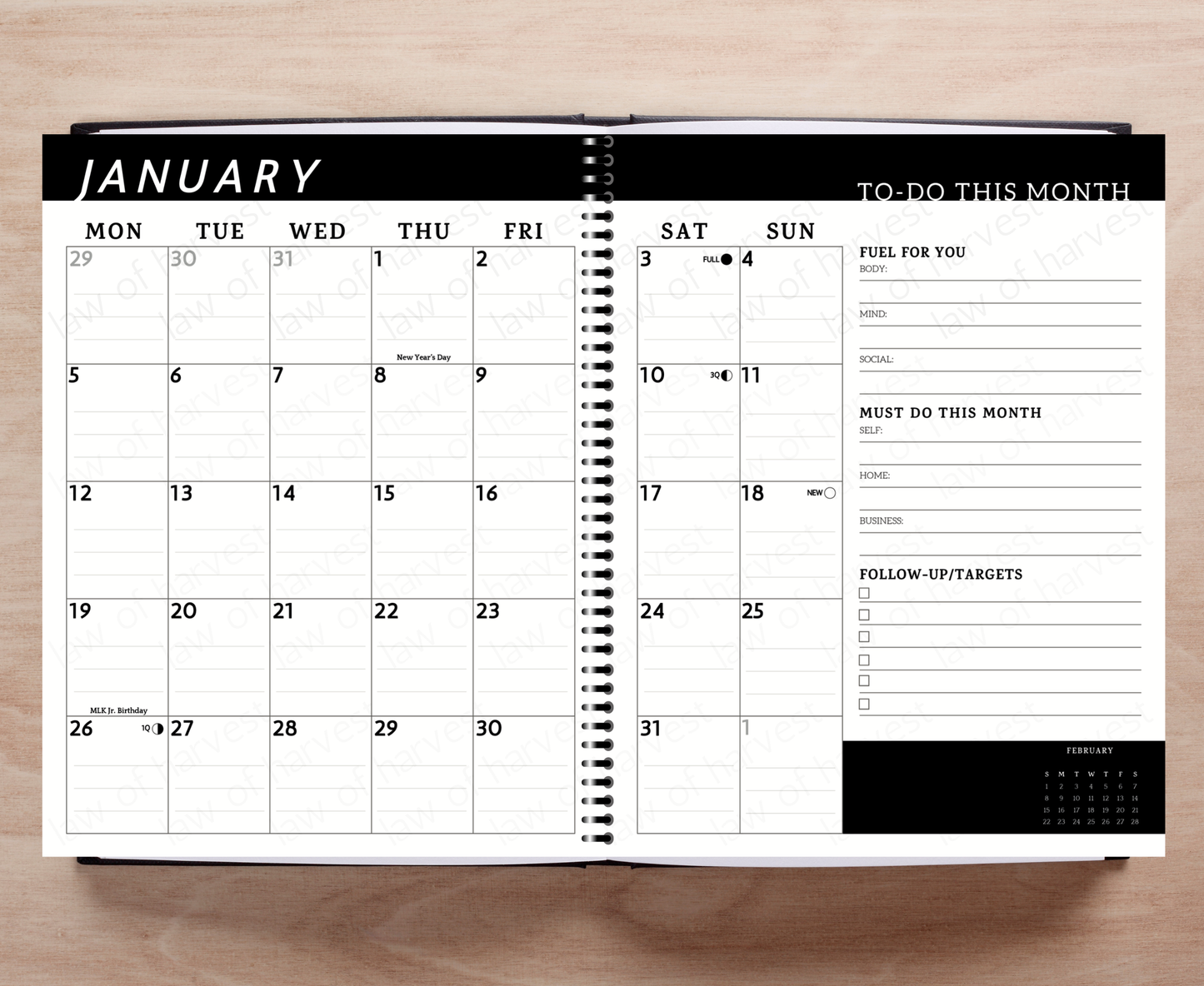 2026 Sales Productivity Planner with Weekly To-Do