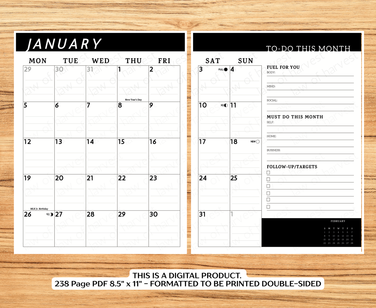 2026 Sales Productivity Planner (PRINTABLE DIGITAL VERSION)