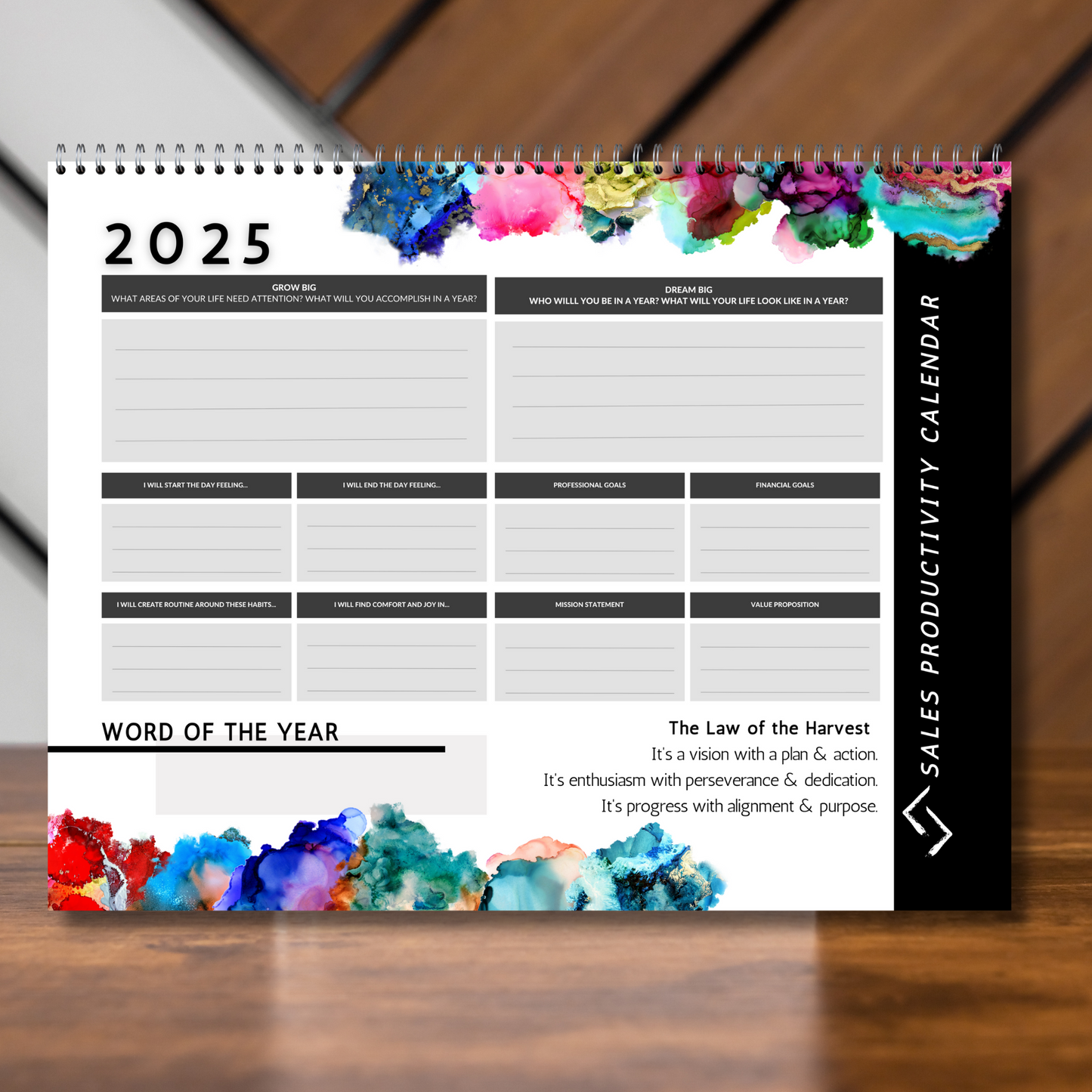 2025 Sales Productivity Tracking Calendar